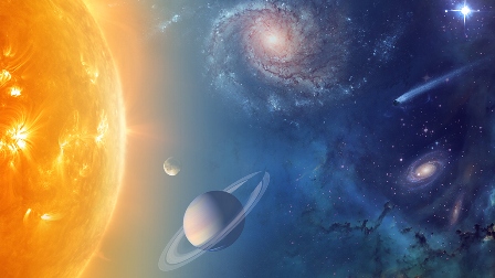  Image: In NASA's words, "NASA is exploring our solar system and beyond to understand the workings of the universe, searching for water and life among the stars."